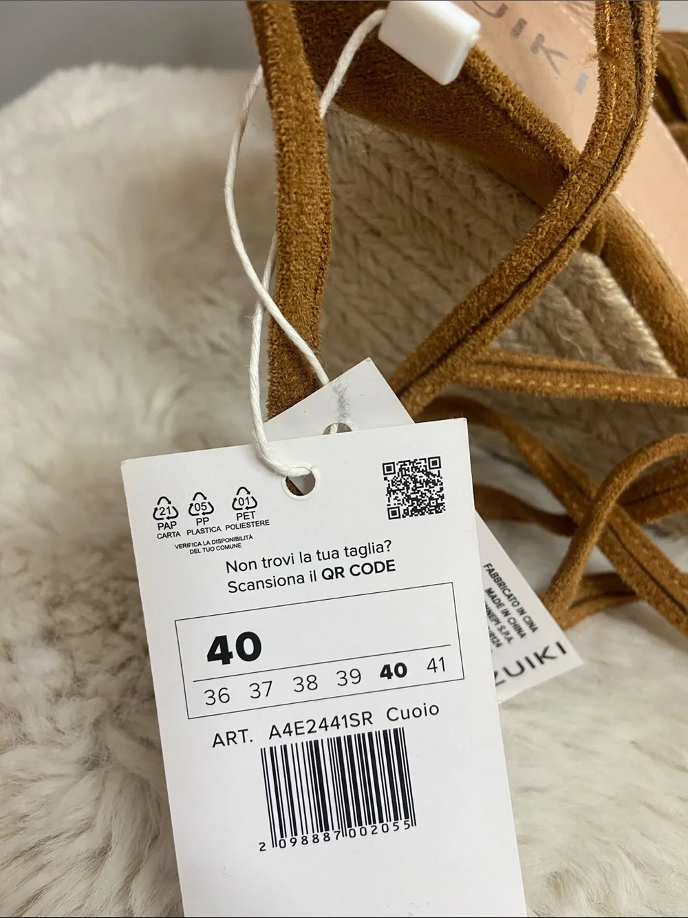 Women’s Tan Espadrille Wedge Slingback